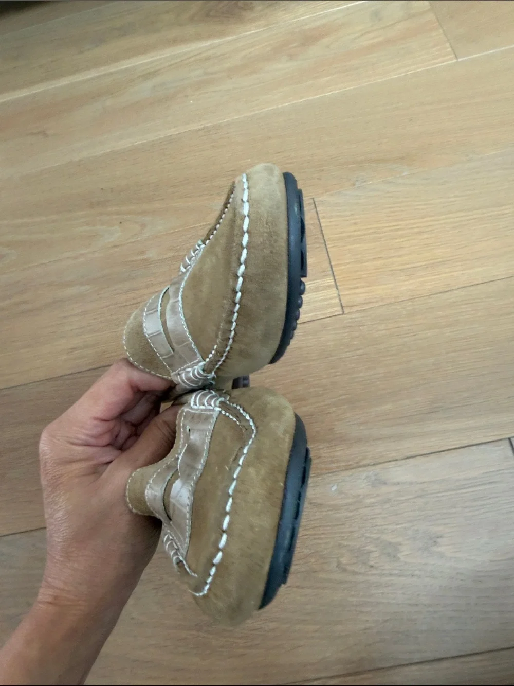 Unbranded Boys Taupe Suede Penny Loafers
